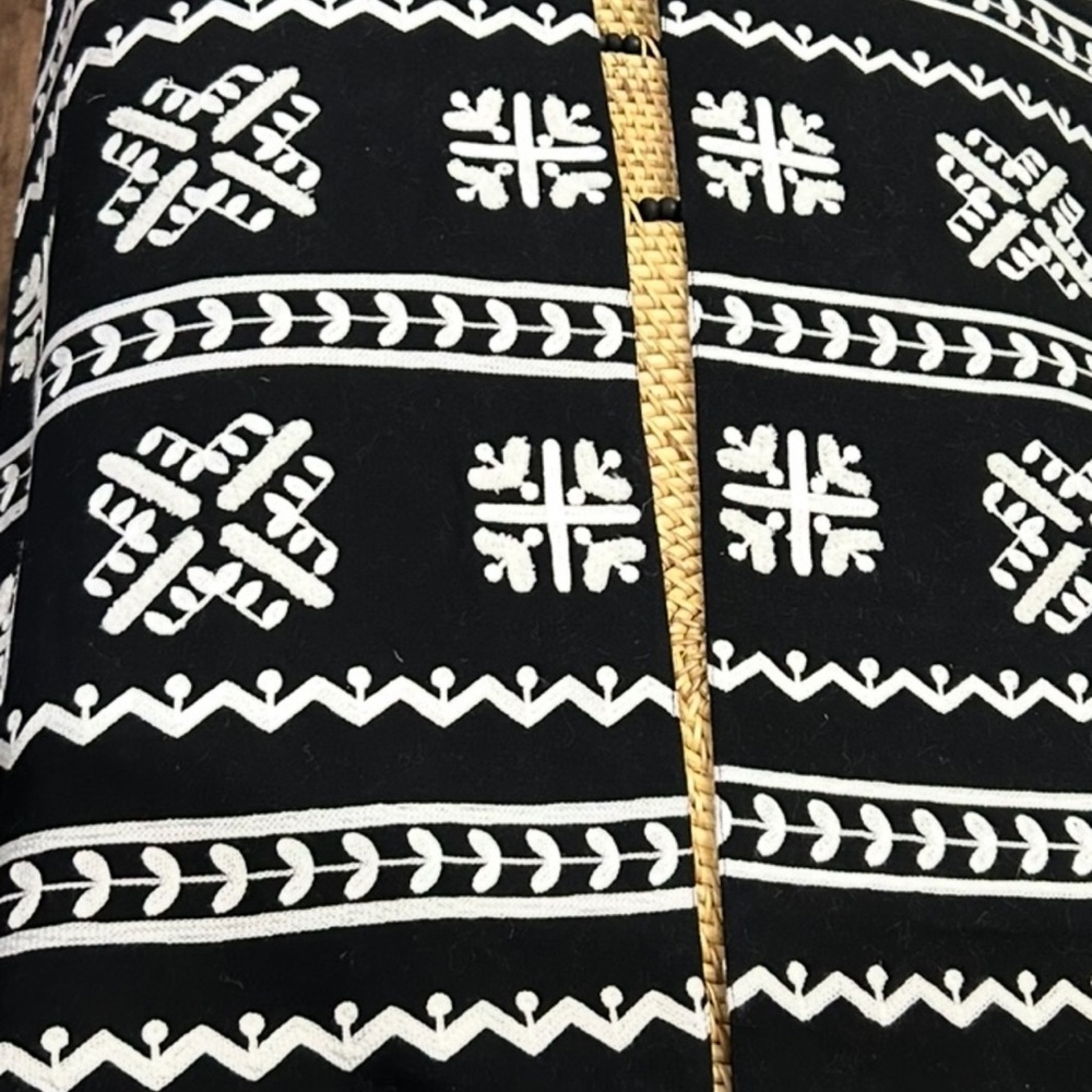 Two Pier 1 Black and Ivory Patterned Table Runners!